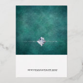 Modern blauw, slechts liefde, sparen de datum foli folie uitnodiging (Achterkant)