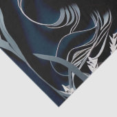 Modern Blauw Sprookje Futuristische Vrouw Tissuepapier (Detail)