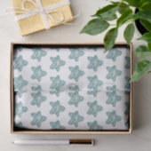 Modern Blauw Ster Schets Patroon Tissuepapier (Geschenk)
