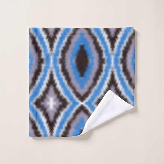 modern blauw stropdas en kleurstofpatroon badhandd bad handdoek (Wasdoekje)