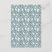 Modern Blauw Terrazzo & Smaragd Informatiekaartje (Achterkant)