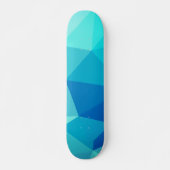 Modern blauw turquoise schaduw geometrisch patroon persoonlijk skateboard (Voorkant)