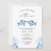 Modern blauw Twee vissen minder in het Zee Verlovi Kaart (Voorkant)