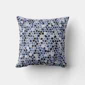 Modern blauw uniek patroon kussen (Achterkant)