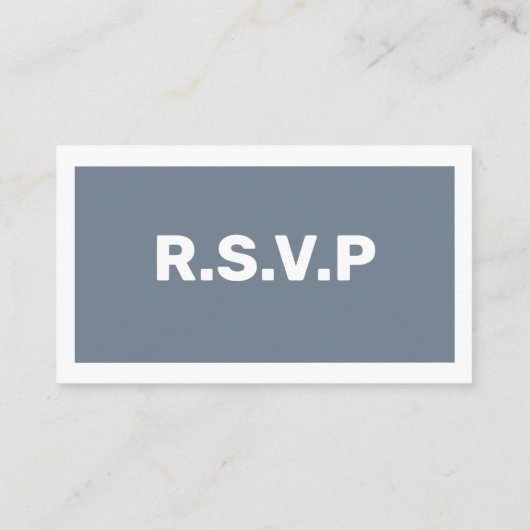 Modern Blauw vet RSVP QR Code Huwelijk Informatiekaartje (Achterkant)