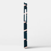 Modern blauw vierkant geometrisch patroon aanpasse Case-Mate iPhone case (Achterkant / Links)