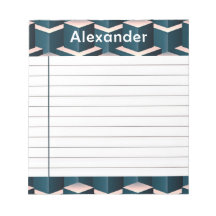 Modern blauw vierkant geometrisch patroon aanpasse