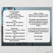 Modern Blauw Water Kerk Bulletin Flyer (Achterkant)