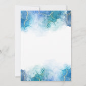 Modern Blauw Waterverf Jongen Eerste Heilige Commu Kaart (Achterkant)