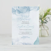 Modern blauw Waterverf Vrijgezellenfeest Kaart (Staand voorkant)