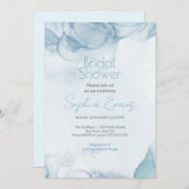 Modern blauw Waterverf Vrijgezellenfeest Kaart (Voorkant / Achterkant)