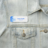 Modern blauw werknemer-ID Naamplaatje (In situ)