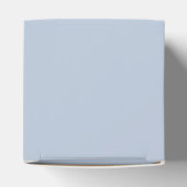 Modern Blauw Winter Bloemen Baby shower Bedankdoosjes (Bovenkant)