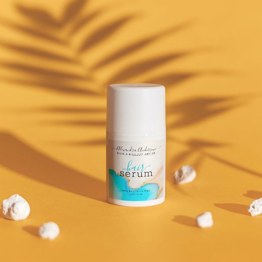 Modern Blauw Wit Agaat Marmer Opal Product Label