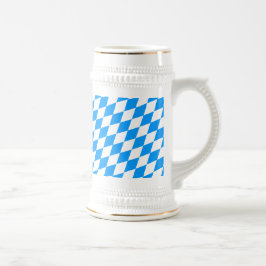 Modern Blauw Wit Fres Bavaria Patroon Bierpul