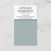 Modern blauw-wit geometrisch Visitekaartje (Achterkant)