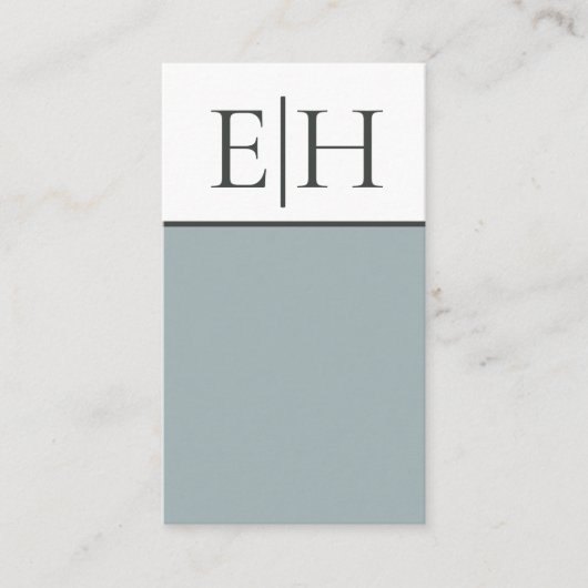 Modern blauw-wit geometrisch Visitekaartje (Voorkant)