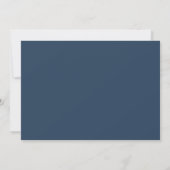 Modern Blauw Wit Handgeschreven sparen de Datum Save The Date (Achterkant)