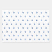 Modern blauw wit marine dreidel patronen Chanoeka Inpakpapier Vel (Voorkant 3)