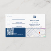 Modern Blauw Wit Nieuwe Klant Advocate Beloning Aanbevelingskaartje (Achterkant)