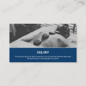 Modern Blauw Wit Nieuwe Klant Advocate Beloning Aanbevelingskaartje (Voorkant)