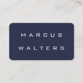 Modern Blauw Wit Visitekaartje (Voorkant)