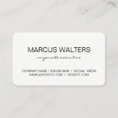 Modern Blauw Wit Visitekaartje (Achterkant)