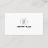 Modern blauw-wit Visitekaartje (Achterkant)