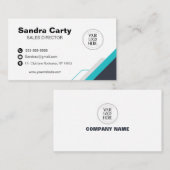 Modern blauw-wit Visitekaartje (Voorkant / Achterkant)