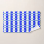 Modern blauw witte gestippelde strepen op lichtbla bad handdoek (Handdoek)