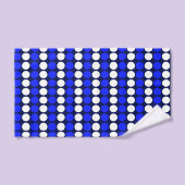 Modern blauw witte gestippelde strepen op marinebl bad handdoek (Handdoek)