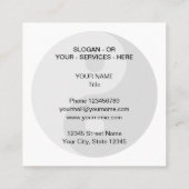 Modern blauw YinYang taichi wellness mentale gezon Vierkante Visitekaartje (Achterkant)