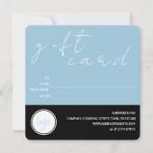 MODERN BLAUW ZWART ZAKELIJK LOGO KLANTENCADEAU KAA (Voorkant)