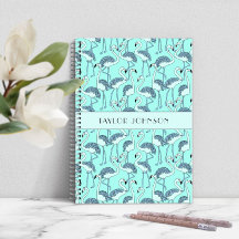 Modern Blauwe Flamingo's Patroon