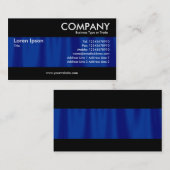 Modern - blauwe gordijnen visitekaartje (Voorkant / Achterkant)