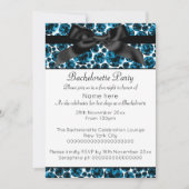 MODERN BLAUWE ZWARTE DIAMOND BOW BACHELORETTE KAART (Voorkant)