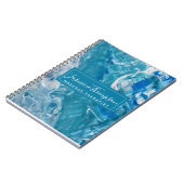 Modern Blauwgroen blauw Abstract Notitieboek (Linkerzijde)