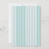 Modern Blauwgroen Blauw Grijs Strepen Strand Bruil Kaart (Achterkant)