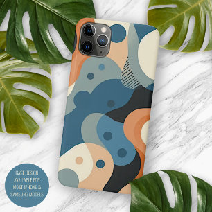 Modern Blauwgroen Blauw Sinaasappel Grijs Zwart Ku Case-Mate iPhone Case