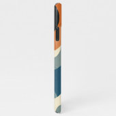 Modern Blauwgroen Blauw Sinaasappel Grijs Zwart Ku iPhone Hoesje (Rechterkant)