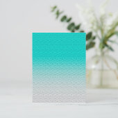 Modern Blauwgroen blauw verloop Briefkaart (Staand voorkant)