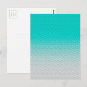 Modern Blauwgroen blauw verloop Briefkaart (Voorkant / Achterkant)