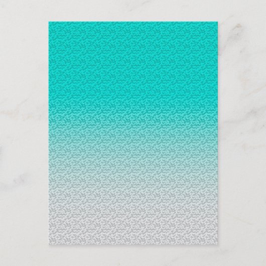 Modern Blauwgroen blauw verloop Briefkaart (Voorkant)