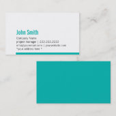 Modern Blauwgroen blauw Visitekaartje van de Vette (Voorkant / Achterkant)