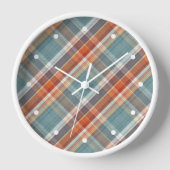 Modern Blauwgroen donkerblauw Oranje wit speldenkp (Voorkant)