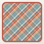 Modern Blauwgroen donkerblauw Oranje wit speldenkp Kartonnen Onderzetters (Voorkant)