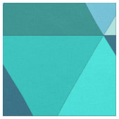 Modern Blauwgroen driehoekspatroon Stof (Close Up)