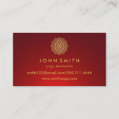 Modern Blauwgroen en Gold Mandala Yoga Instructor Visitekaartje (Achterkant)