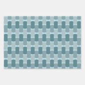 Modern Blauwgroen en wit Inpakpapier Vel (Voorkant 3)