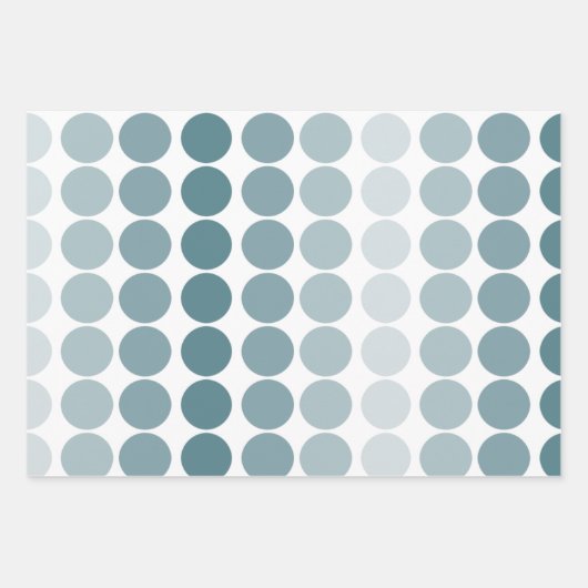 Modern Blauwgroen en wit Inpakpapier Vel (Voorkant 2)